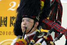 Bagpipe player at Taipei Whisky Live