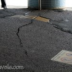 Earthquake Damage at JR Maihama Station at Tokyo Disney Resort, Tokyo, Japan