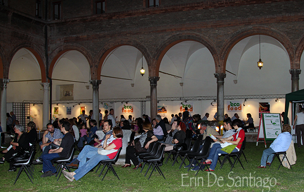 Thanks to our guide in Ferrara, we were treated to a night at her friend's Eco Food Festival -- a first for the city! 
